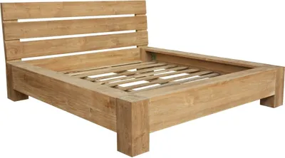 Produktbild von Teako Design Doppelbett Sundom Teakholz Massiv 231x216cm wetterfest