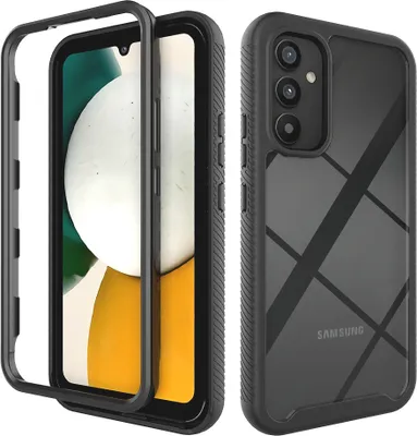 Produktbild von Galaxy A34 5G Hülle, Hybrid Transparente Rückseite TPU Bumper Stoßfest Schutzhülle für Samsung Galaxy A34 5G Schwarz
