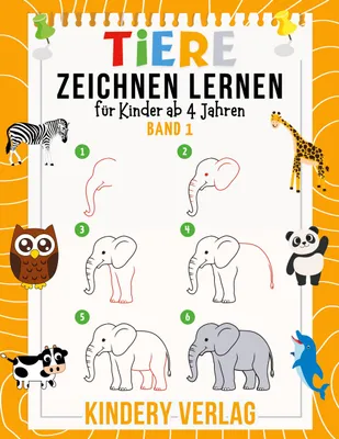 Produktbild von Tiere Zeichnen Lernen für Kinder ab 4 Jahren