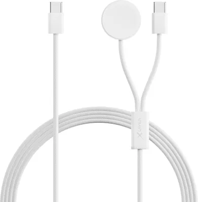 Produktbild von Xlayer Kabel 2-in-1 feingewebtes Kabel USB Typ C & Apple Watch Charger 1.5 m