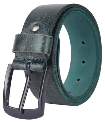 Produktbild von Echt Leder Gürtel 4cm Herren Damen Ledergürtel für Jeans, Anzug Schwarz Kürzbar