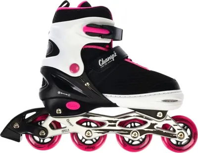 Produktbild von Champz Inline Skates für Teens - Pro Inline Skates - Schwarz/Pink - Größe 28-32 EU (Max 60 kg)