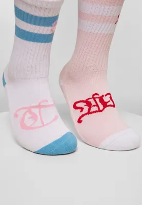 Obrázek produktu pro Ponožky Mr. Tee Trust Wanted Socks 2-Pack lightrose/white - 47–50