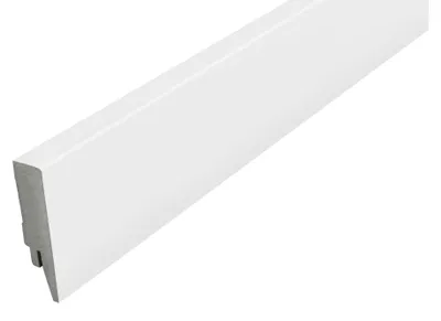 Produktbild von PROFI | 2,40 m | Weiß 5 Meter Sockelleiste, Wasserfeste PVC Sockelleiste, Dekorative Sockelleiste, Leiste Fussleiste, Wandabschlussleiste, Montagekleber Inklusive