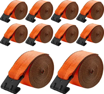 Zdjęcie produktu dla SucceBuy pasy do wyciągarki pasy do ciężarówek 10.16x914.4cm z hakiem do holowania zestaw 10 sztuk