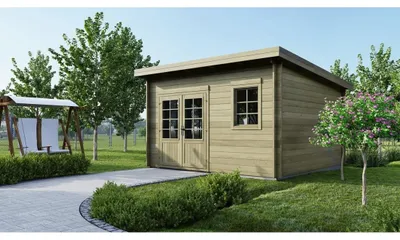 Immagine prodotto di Casetta da giardino in legno - 16m2 - 4x4m - impregnata - 40mm - colore: verde
