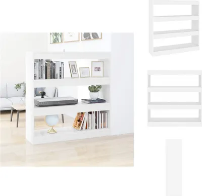 Produktbild von vidaXL Bücherregal/Raumteiler Weiß 100x30x103 cm - Bücherregale & Bücherschränke