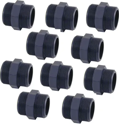 Produktbild von 10er PVC Doppelnippel 1 1/2 Zoll AG
