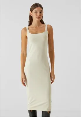 Obrázek produktu pro Dámské šaty Urban Classics Ladies Basic Long Bavlna Jersey Dress whitesand - 5XL