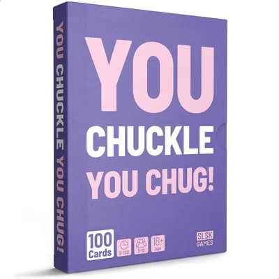 Productafbeelding van You chuckle - You chug! - Leukste drankspel - Drinkspel met 100 kaarten - Kaartspel - Partyspel voor volwassenen