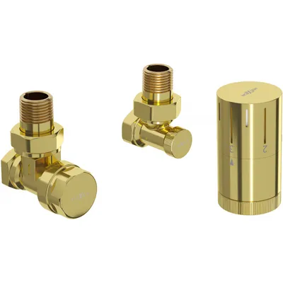 Zdjęcie produktu dla Mexen G05 zestaw termostatyczny kątowy, złoty - W901-958-50