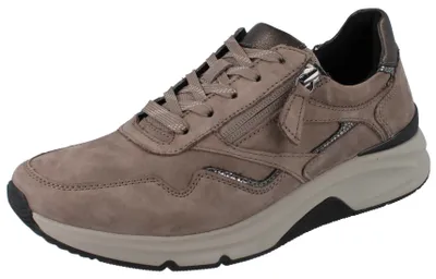 Produktbild von GABOR Rollingsoft Damen Sneaker braun bronce Nubukleder - Größe: UK 6,5