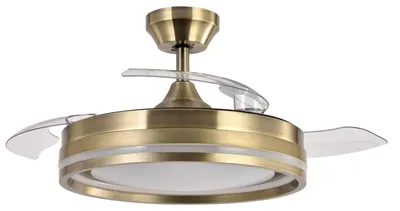 Productafbeelding van Fabrilamp 208691314, Binnenventilator met bladen, Goud, Voor het plafond, 47 dB, 250 omwentelingen per minuut, 107 cm