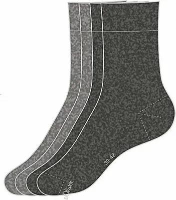 Produktbild von s.Oliver Classic NOS Uni, 4er Pack Damen, Herren Socken grau