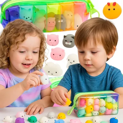 Produktbild von SquishySquishies Mochi Sensorische Quetschbälle Set 20 Stück