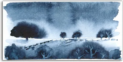 Produktbild von Coloray Canvas 100x50  Wandbild Leinwand Bilder Foto Bild Kunst Aquarell Himmel Baum