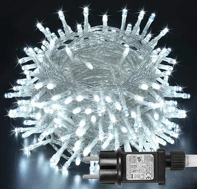 Produktbild von 20m 200 LEDs Lichterkette 8 Lichtmodi mit Timer Lichterketten für Innen Garten Hof Hochzeit Weihnachten Party, Weiß