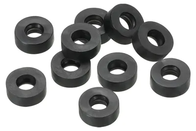Productafbeelding van 10 ronde rubberringen, zwart, 5 mm binnendiameter, 12 mm buitendiameter, 4,5 mm dik