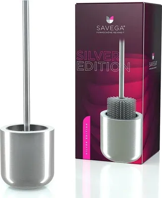 Produktbild von Famanu Toilettenbürste mit antibakterieller Borstenkopf - Silber
