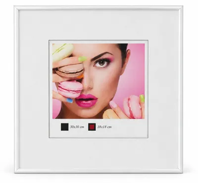 Produktbild von Photo Style Kunststoff Bilderrahmen quadratisch Foto Rahmen Picture Frame Collage - Farbe: Weiß | Format: 30x30