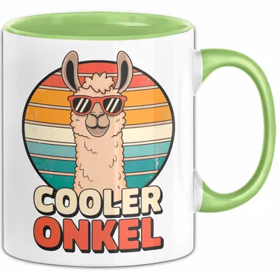 Produktbild von Onkel Lama Sarkastisch Sarkasmus Tasse Geschenk Lustige Geschenkidee Spruch Cooler Onkel (Grün)
