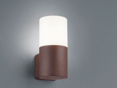 Trio Leuchten Außen-Wandleuchte Hoosic E27 rostfarbig weiß