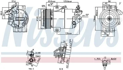 Obrázek produktu pro NISSENS 891012 DKS17 Klimatizace Kompresor klimatizace PAG 46 R134a pro RENAULT KOLEOS (HY)