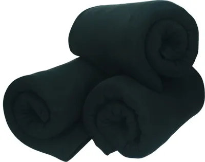 Produktbild von Betz Fleecedecke 2 Stück 130x170 cm 180g/m² – Wohndecke & Kuscheldecke – Flauschige Sofadecke Tagesdecke – Leicht, wärmend & pflegeleicht - schwarz