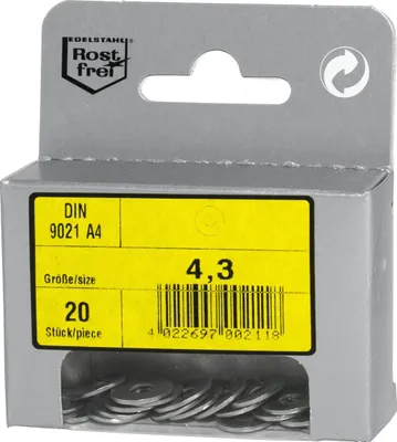 Produktbild von Große Unterlegscheibe (DIN 9021-A4), Innendurchmesser:10.5 mm