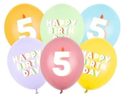 Zdjęcie produktu dla Balony 5 mix 30cm 50szt - PartyDeco