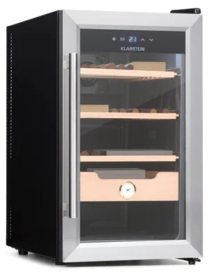 Image de Klarstein El Presidente 48 cave à cigares 48 l 3 clayettes 1 compartiment bois de cèdre