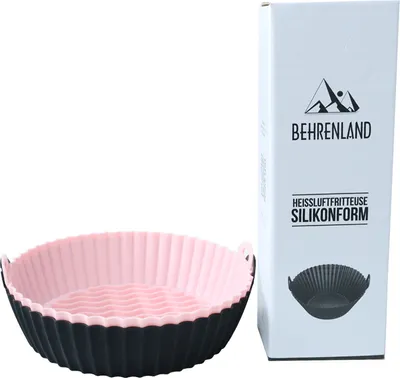 Produktbild von Behrenland Silikonform Heißluftfritteuse Silikon Liner für Air Fryer - Silikontopf - wiederverwendbar
