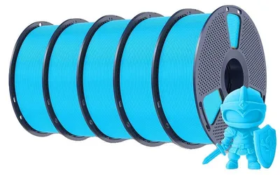 Zdjęcie produktu dla Filament PLA, 5 rolek, biodegradowalny, kolor niebieski