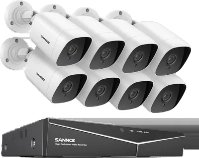 Produktbild von CCTV-System, Kanal, Kameras, 1080P Auflösung, 8CH 8PCS DVR Kit, 2T