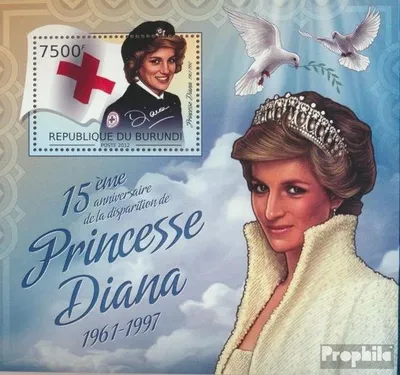 Produktbild von Briefmarken Burundi 2012 Mi Block 257 (kompl. Ausgabe) postfrisch Prinzessin Diana (1961-1997)