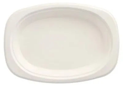 Zdjęcie produktu dla 500 talerzy Papstar, trzcina cukrowa, owalne, 23 cm x 16 cm x 2 cm, białe, 89740