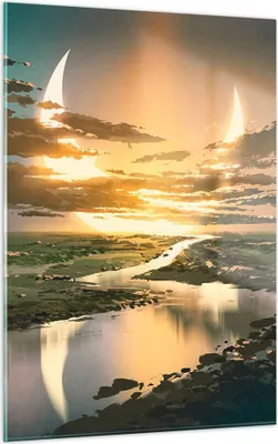 Produktbild von Bilder auf glas - Einteilig - natur natur - 50x70cm - Glasbilder - Wandbilder - Bilder - Kunstdruck - zum Aufhängen bereit - Wanddekoration aus Glas - Glas Bilder - Wandbild auf Glas - GPA50x70-4042