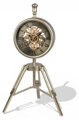 Produktbild von formano Standuhr Metall Vintage Uhr mit Zahnrädern - 65 cm Antik Design Tischuhr