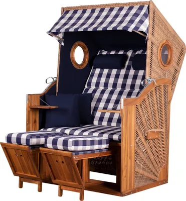 Produktbild von Strandkorb Trend 45 - PE walnut - Dessin 743