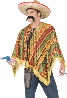 Produktbild von Smiffys - Kostüm-Poncho - Herren SM3308 (Einheitsgröße) (Bunt)