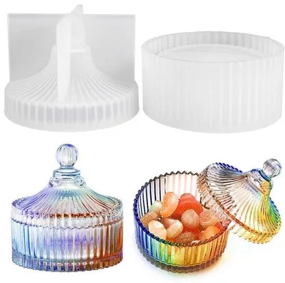 Imagen del producto de Ibenzoa®: Moldes de silicona para joyería y cajas de almacenamiento – juego flexible y reutilizable (caja: 8,2 x 4 cm, tapa: 8,2 x 6 cm)