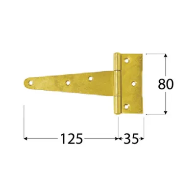 Obrázok produktu pre Záves trojuholníkový ZT125DMX,125x35x80x2,0mm - balenie 1 ks