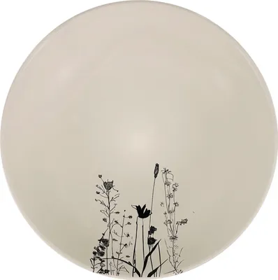 Zdjęcie produktu dla Ceramiczny głęboki talerz Cream Garden ø 22 cm, kremowy/czarny