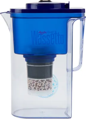 Produktbild von AcalaQuell Wassetto® Kannen Wasserfilter in dunkelblau, inkl. 1x Filterkartusche und 1x Mikroschwamm