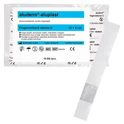 Produktbild von aluderm®-aluplast Fingerverband - elastisch, 12 x 2 cm, 10 Stück, 1 St.