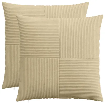 Immagine prodotto di vidaXL, 2 federe decorative, ALMELO, grigio-verde, 55 x 55 cm, corda
