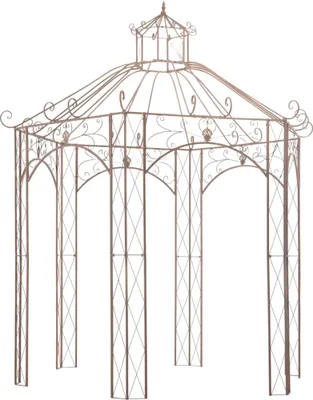 Image de Pavillon de jardin brun antique 3 m fer