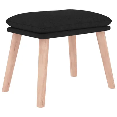 Produktbild von Möbel - CLORIS Fußhocker Schwarz 45x29,5x39 cm Stoff, 3,1 kg 341430