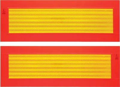 Produktbild von IWH Heckwarntafel für Anhänger 565 x 195 mm gelb/rot 2 Stück