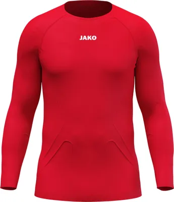 Image de JAKO T-shirt long unie léger - 6459, Couleur:rouge, Taille:M